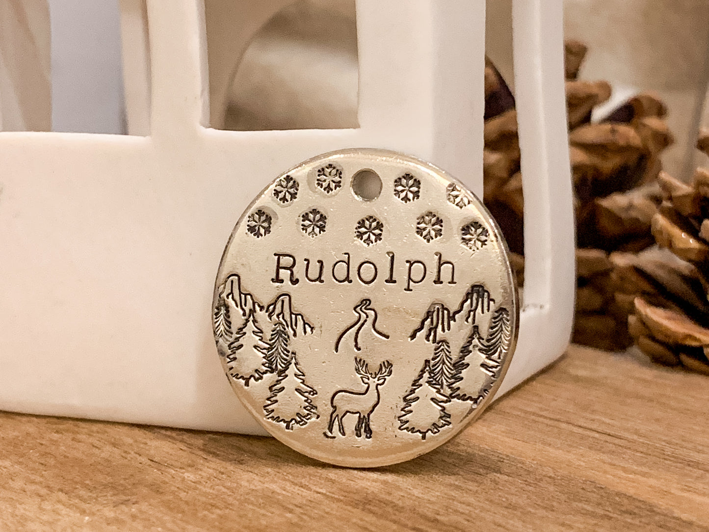 Rudolph - egyedi fém kutyabiléta