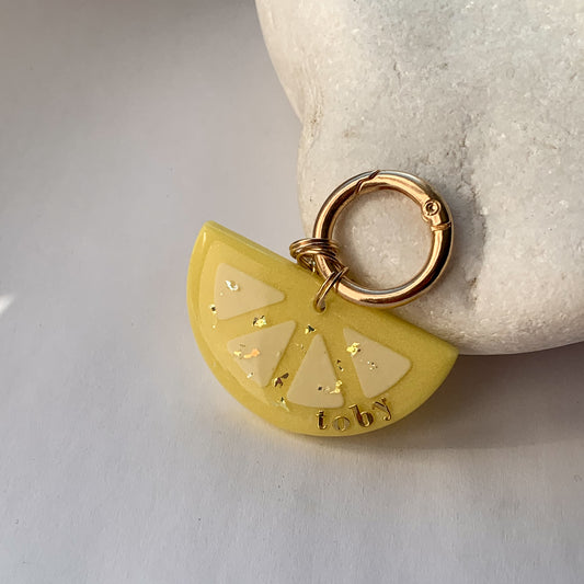 Limoncello - egyedi epoxy kutyabiléta