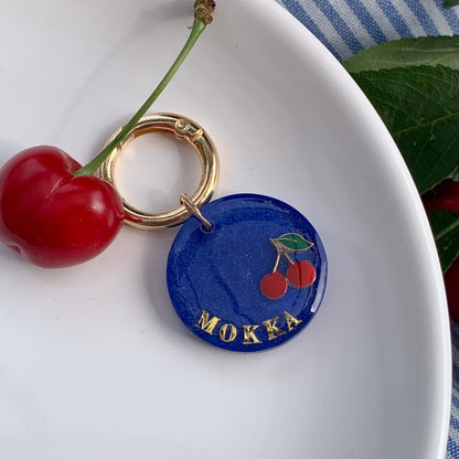 Wild cherry - egyedi epoxy kutyabiléta