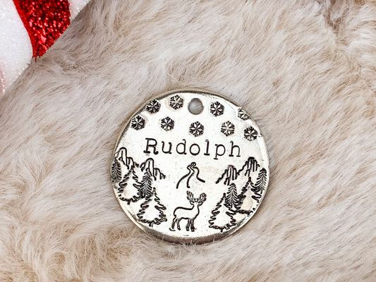 Moxy tags - Rudolph-  kézzel készült egyedi kutyabiléta