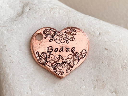 Moxy tags - Secret garden -  kézzel készült egyedi kutyabiléta