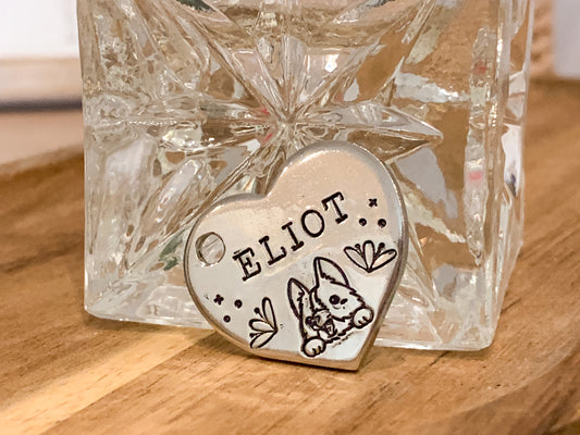Moxy tags - Corgi -  kézzel készült egyedi kutyabiléta
