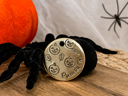 Pumpkin head - egyedi fém kutyabiléta