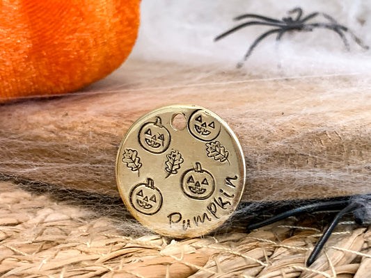 Moxy tags - Pumpkin head - kézzel készült egyedi kutyabiléta