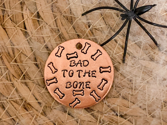 Moxy tags - Bad to the bone - kézzel készült egyedi kulcstartó
