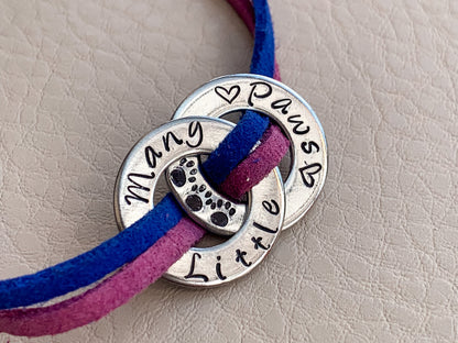 Moxy tags - Rose -  kézzel készült egyedi feliratos karkötő láncos kapoccsal - twin