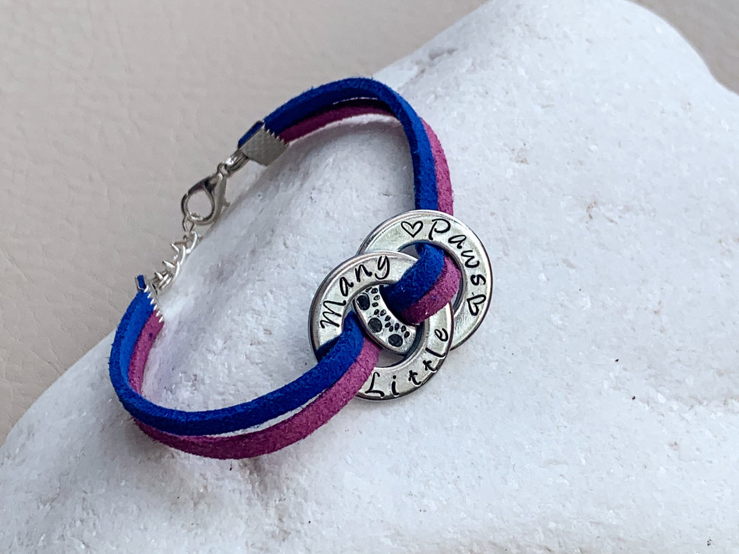 Moxy tags - Rose -  kézzel készült egyedi feliratos karkötő láncos kapoccsal - twin