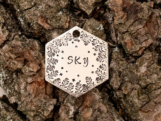 Moxy tags - Sky -  kézzel készült egyedi kutyabiléta
