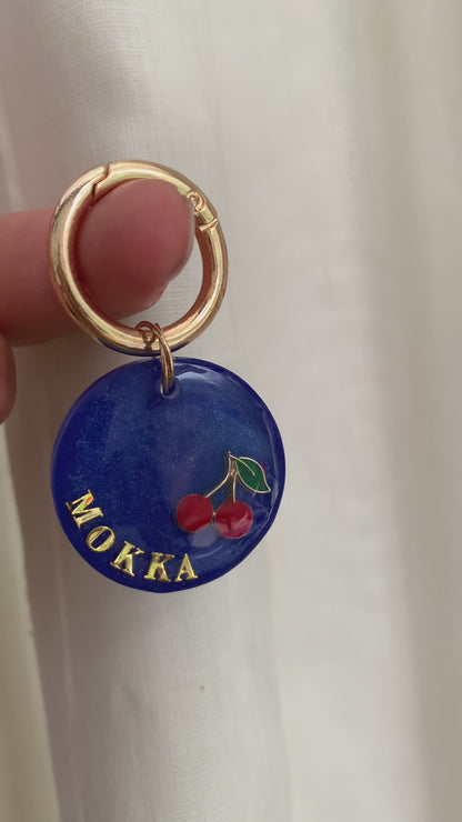 Wild cherry - egyedi epoxy kutyabiléta